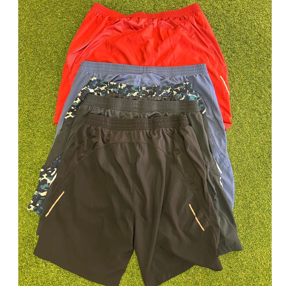 Souke Sports Mens Athletic Shorts Bundle 5 Pack XL Black Blue Red Camo Running